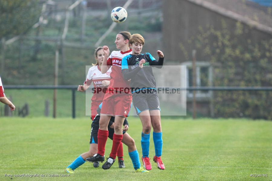 Regina Scheller, Chiara-Marie Hess, Bezirksliga Frauen, 04.11.2017, TuS Röllbach, FC Karsbach 2 - Bild-ID: 2204785
