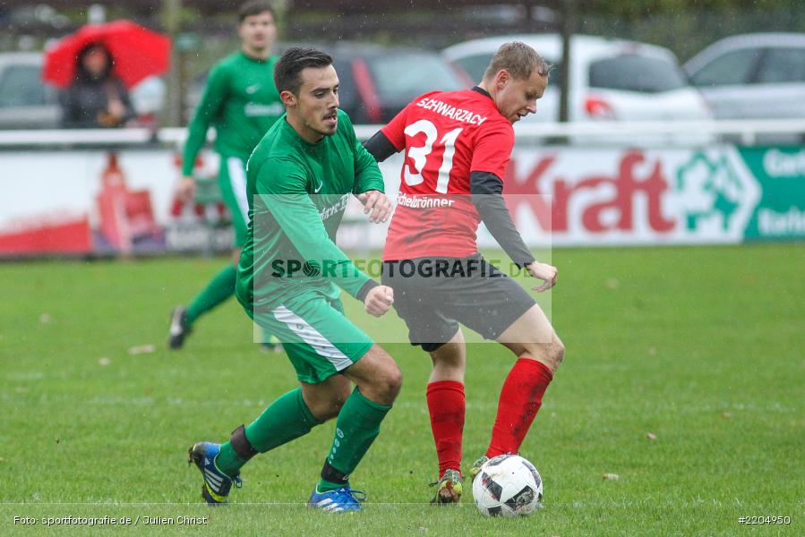 Dominik Lambrecht, Nico Eichelbrönner, 05.11.2017, Bezirksliga West, SC Schwarzach, FV Karlstadt - Bild-ID: 2204950