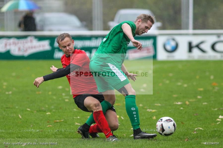 Felix Strohmenger, Nico Eichelbrönner, 05.11.2017, Bezirksliga West, SC Schwarzach, FV Karlstadt - Bild-ID: 2204959