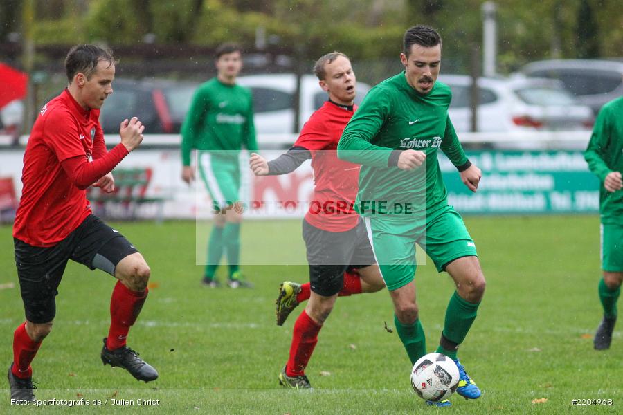 Nico Eichelbrönner, Dominik Lambrecht, 05.11.2017, Bezirksliga West, SC Schwarzach, FV Karlstadt - Bild-ID: 2204968