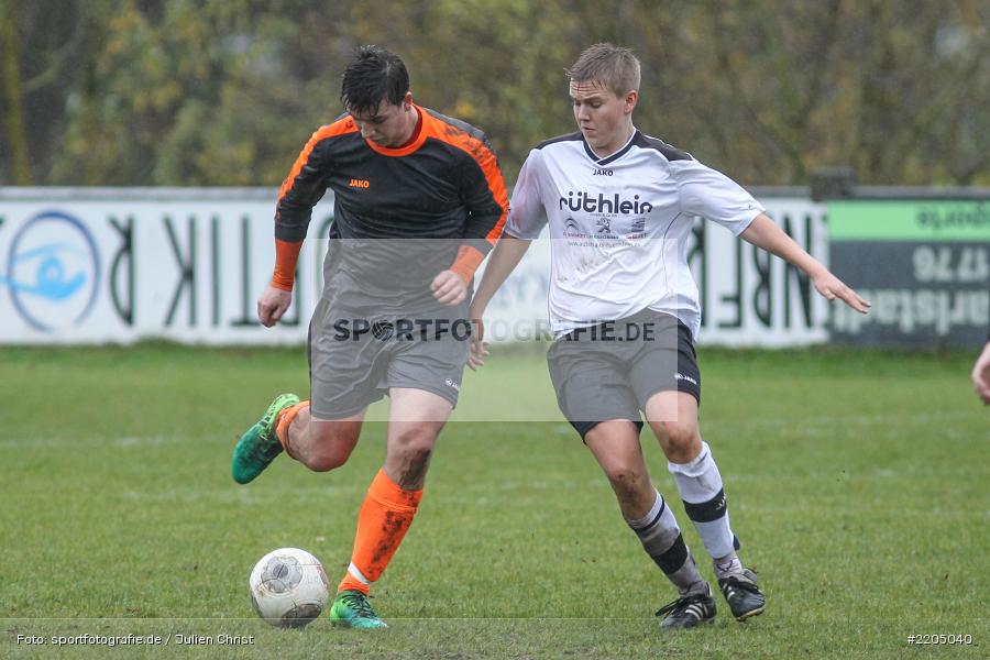 Luca Zenter, Sebastian Reusch, 11.11.2017, Kreisliga Würzburg, A-Junioren, (SG) ASV Rimpar, (SG) FV Karlstadt - Bild-ID: 2205040 Luca Zenter, Sebastian Reusch, 11.11.2017, Kreisliga Würzburg, A-Junioren, (SG) ASV Rimpar, (SG) FV Karlstadt - Bild-ID: 2205040