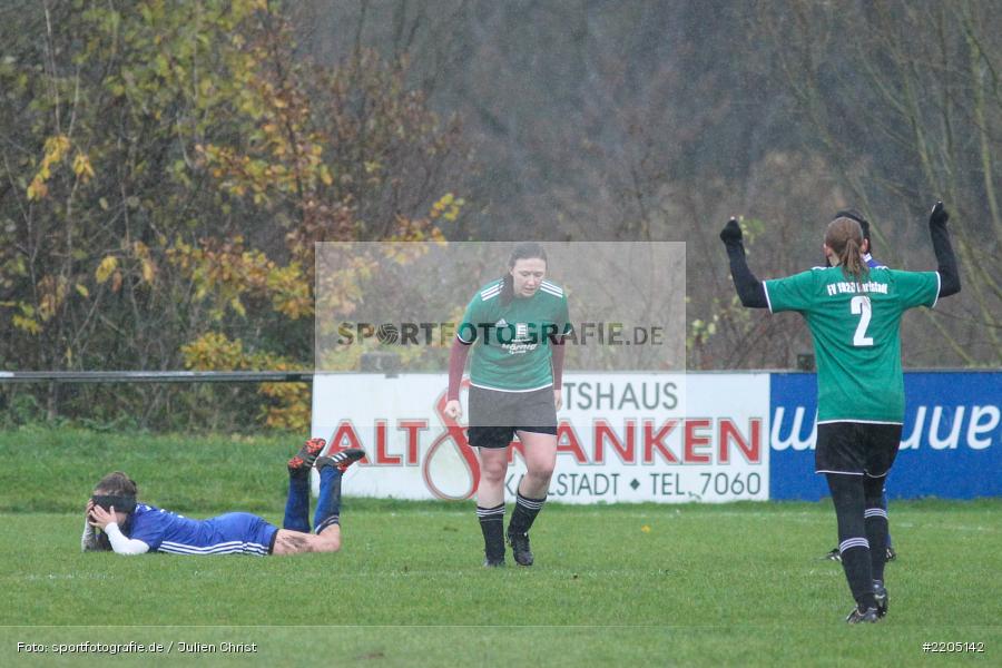 Melissa Rüb, Pia Gehrsitz, Lisa Steinbach, 12.11.2017, Kreisliga Frauen, FV Steinfeld/Hausen-Rohrbach, FV Karlstadt - Bild-ID: 2205142