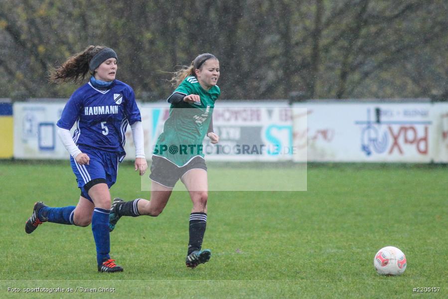 Melissa Rüb, Anne-Kathrin Flederer, 12.11.2017, Kreisliga Frauen, FV Steinfeld/Hausen-Rohrbach, FV Karlstadt - Bild-ID: 2205157