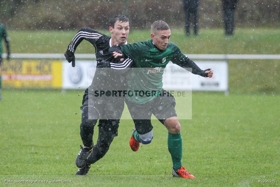 Lukas Gößwein, Elias Harant, 12.11.2017, Kreisliga Würzburg, FV 05 Helmstadt, TSV Retzbach - Bild-ID: 2205215