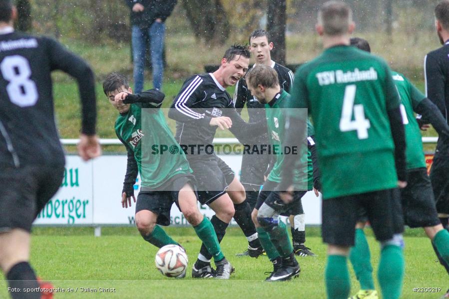 Leon Wilhelm, Dominik Hehrlein, 12.11.2017, Kreisliga Würzburg, FV 05 Helmstadt, TSV Retzbach - Bild-ID: 2205219