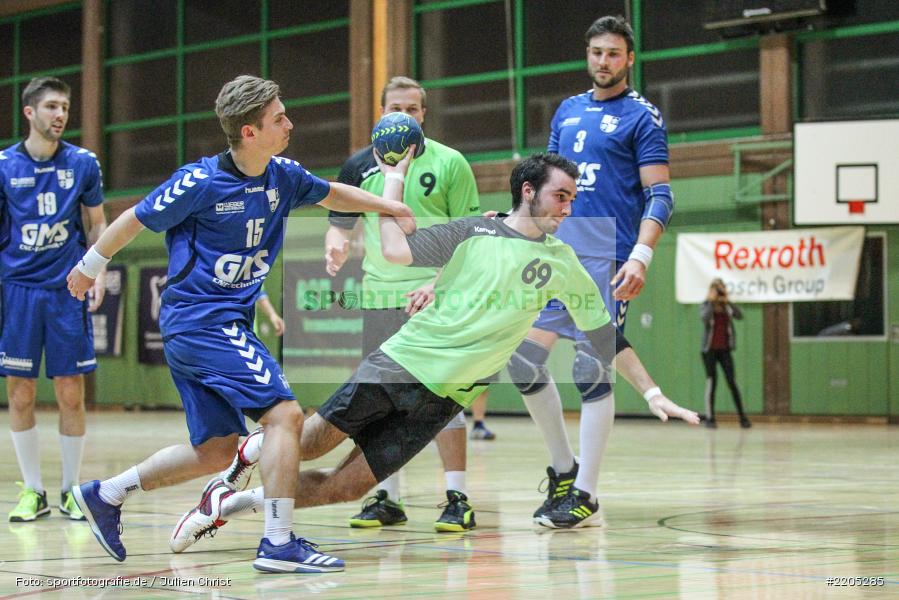 Jonas Holaschke, David Dangel, Bezirksliga Staffel Nord, 12.11.2017, HC Unterfranken, TSV Karlstadt - Bild-ID: 2205285