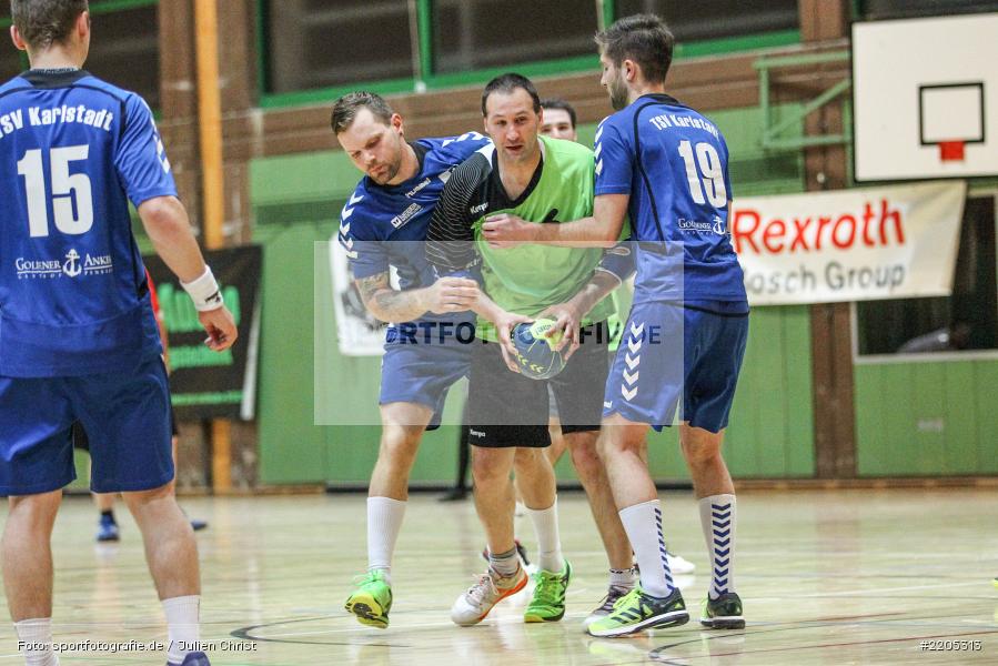 Fabian Heun, Sebastian Schmid, Fabian Hohm, Bezirksliga Staffel Nord, 12.11.2017, HC Unterfranken, TSV Karlstadt - Bild-ID: 2205313