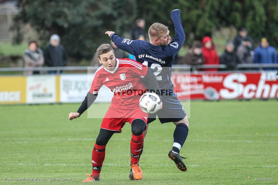 Danny Schuster, Sebastian Stumpf, Landesliga Nordwest, 18.11.2017, Sportplatz, ESV Ansbach-Eyb, TSV Karlburg - Bild-ID: 2205346