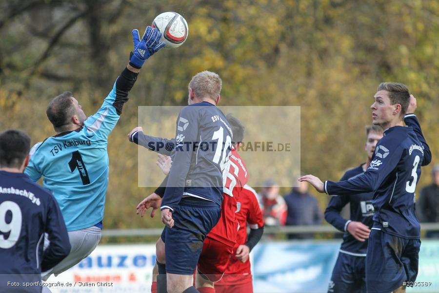 Tobias Hasselmeier, Fabian Brand, Landesliga Nordwest, 18.11.2017, Sportplatz, ESV Ansbach-Eyb, TSV Karlburg - Bild-ID: 2205389