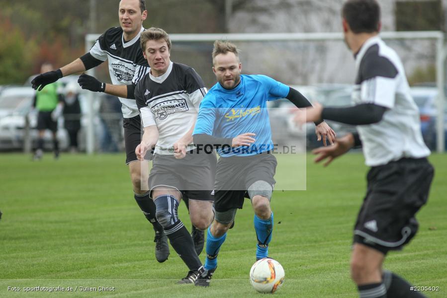 Michael Eckert, Tobias Schneider, Steffen Lehofer, 19.11.2017, A-Klasse Würzburg, FV Bachgrund, SG Eußenheim-Gambach - Bild-ID: 2205402