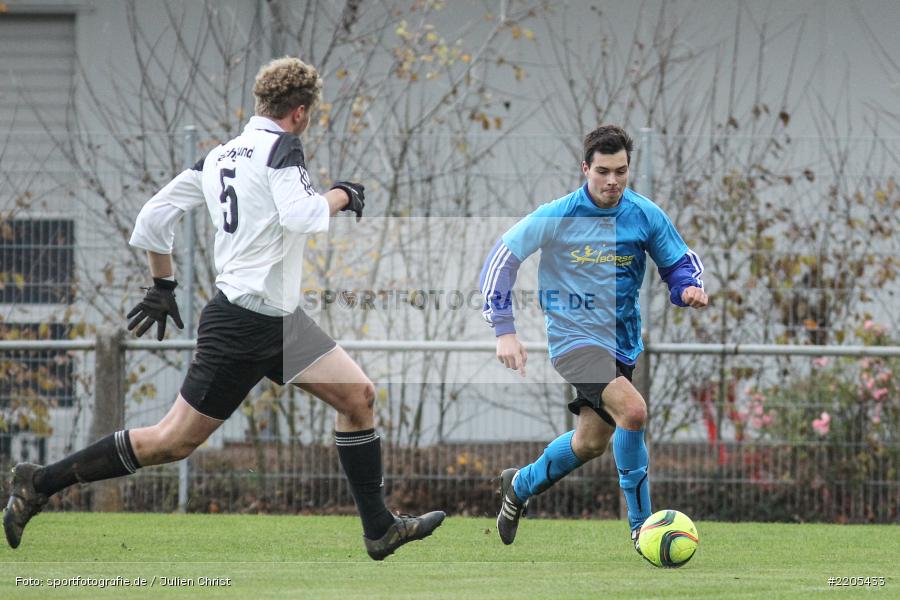 Leon Knoblach, Bastian Gerhard, 19.11.2017, A-Klasse Würzburg, FV Bachgrund, SG Eußenheim-Gambach - Bild-ID: 2205433