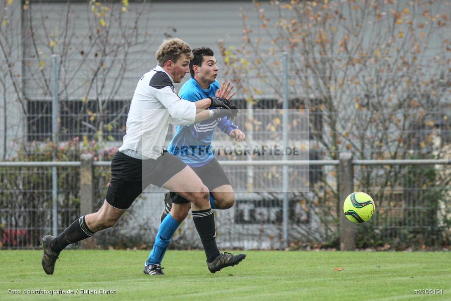 Leon Knoblach, Bastian Gerhard, 19.11.2017, A-Klasse Würzburg, FV Bachgrund, SG Eußenheim-Gambach - Bild-ID: 2205434