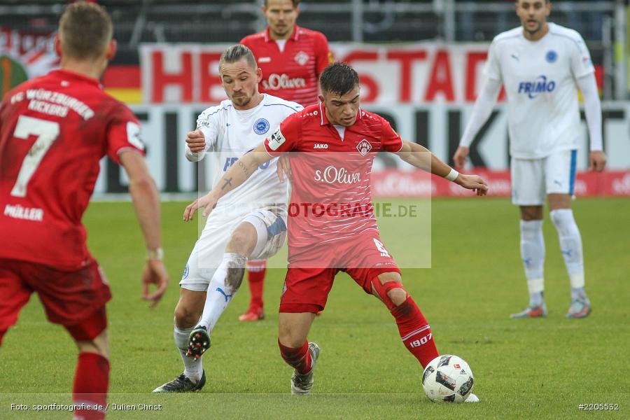 Kai Wagner, Kevin Freiberger, 25.11.2017, flyeralarm Arena, 3. Liga, Sportfreunde Lotte, FC Würzburger Kickers - Bild-ID: 2205532