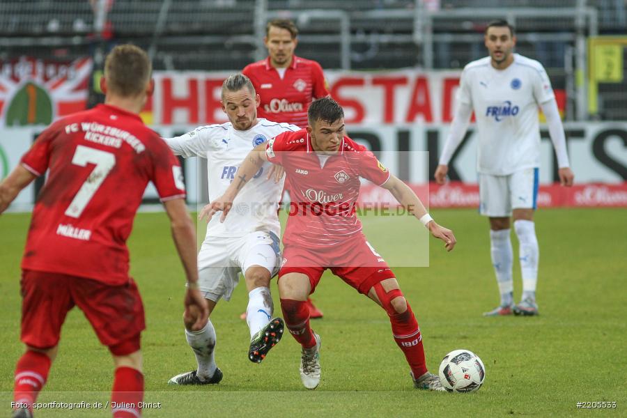 Kai Wagner, Kevin Freiberger, 25.11.2017, flyeralarm Arena, 3. Liga, Sportfreunde Lotte, FC Würzburger Kickers - Bild-ID: 2205533