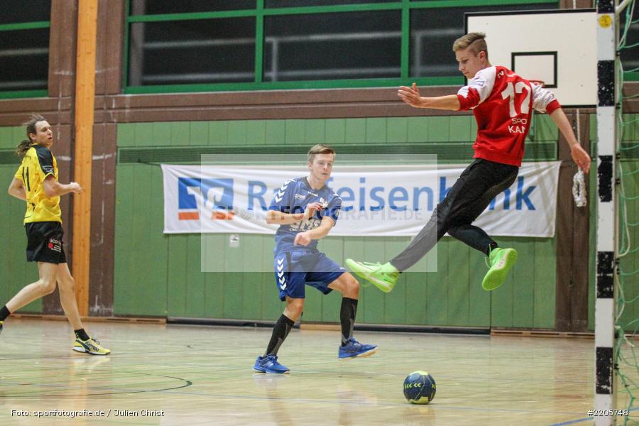 Philip Nagel, Adrian Schwab, 26.11.2017, Bezirksliga Nord, Handball, TV Königsberg, TSV Karlstadt - Bild-ID: 2205748