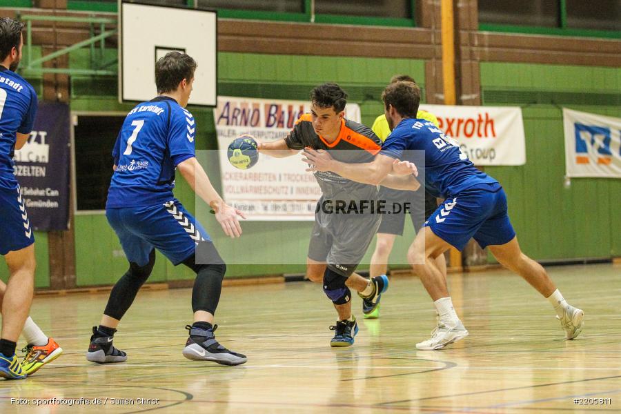 Michael Fischer, Felix Albert, Julian Thamm, Erwin-Ammann-Halle, 16.12.2017, Handball, HG Maintal, TSV Karlstadt - Bild-ID: 2205811 Michael Fischer, Felix Albert, Julian Thamm, Erwin-Ammann-Halle, 16.12.2017, Handball, HG Maintal, TSV Karlstadt - Bild-ID: 2205811