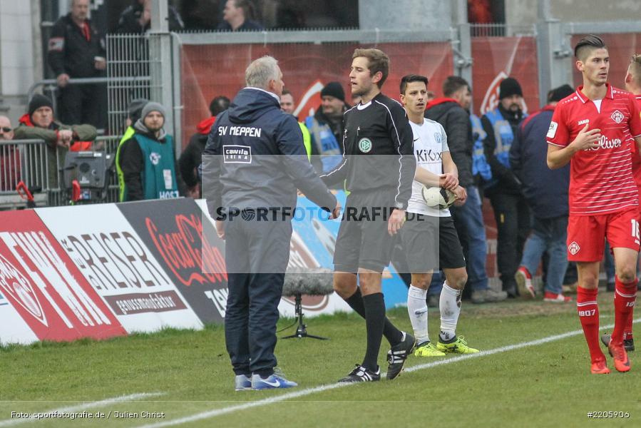 16.12.2017, Würzburg, flyeralarm Arena, 3. Liga, SV Meppen, FC Würzburger Kickers - Bild-ID: 2205906