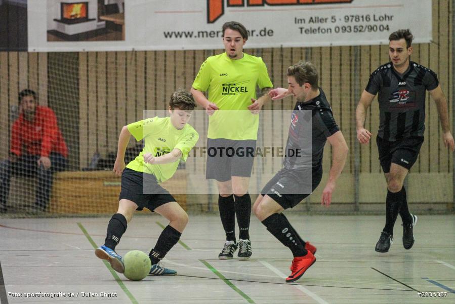 SV Rieneck, Lukas Schlegel, FV Karlstadt, Timo Rützel, Sinngrundhalle, 30.12.2017, Burgsinn, Midnight Event - Bild-ID: 2206037