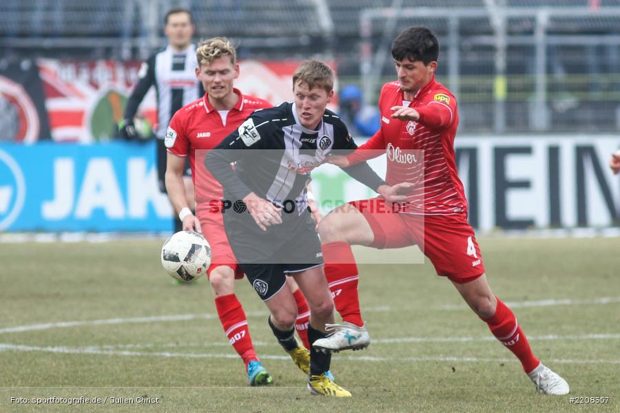 Jannis Nikolaou, Gerrit Wegkamp, 03.03.2018, Würzburg, FLYERALARM Arena, 3. Liga, VfR Aalen, FC Würzburger Kickers - Bild-ID: 2208357
