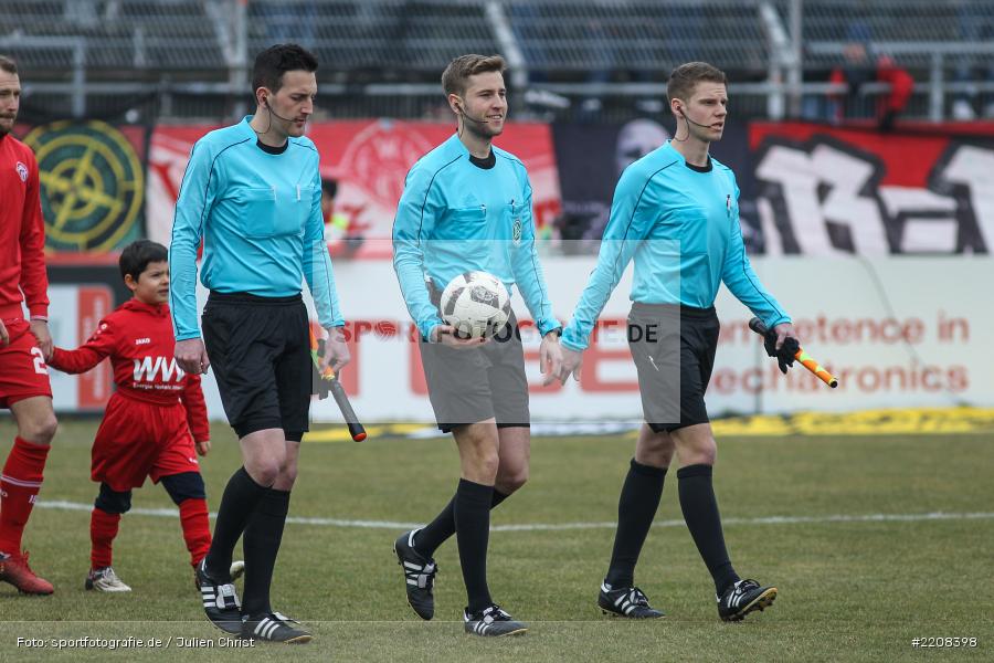 Mario Hildenbrand, Tobias Döring, Justus Zorn, 03.03.2018, Würzburg, FLYERALARM Arena, 3. Liga, VfR Aalen, FC Würzburger Kickers - Bild-ID: 2208398