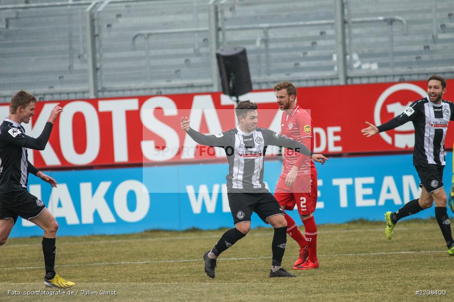 Luca Schnellbacher, 03.03.2018, Würzburg, FLYERALARM Arena, 3. Liga, VfR Aalen, FC Würzburger Kickers - Bild-ID: 2208400