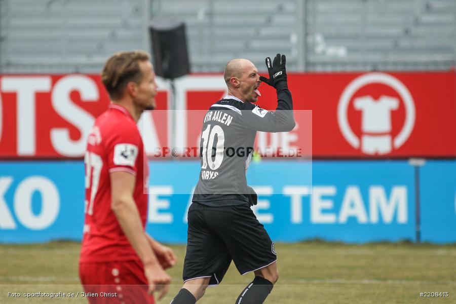 Matthias Morys, 03.03.2018, Würzburg, FLYERALARM Arena, 3. Liga, VfR Aalen, FC Würzburger Kickers - Bild-ID: 2208413