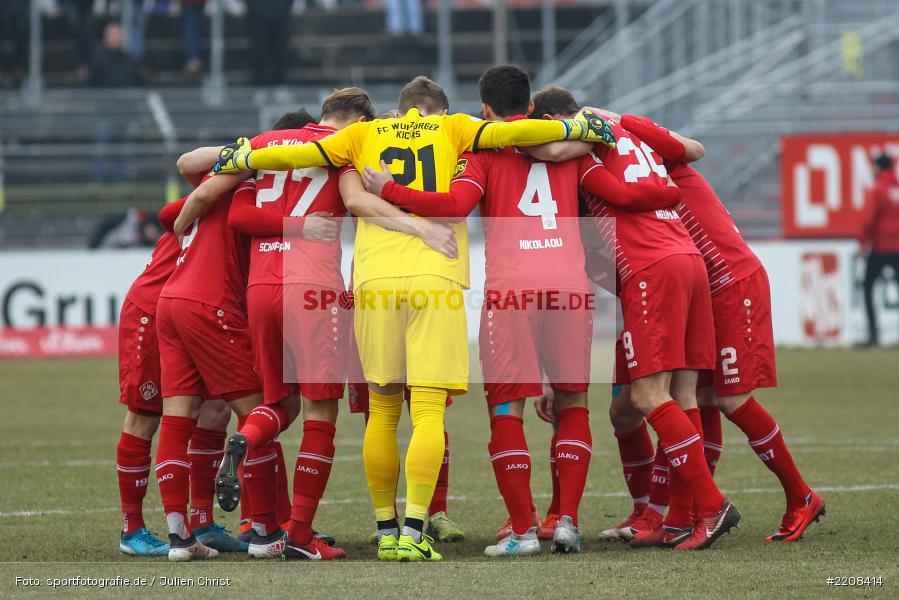 Mannschaftskreis, 03.03.2018, Würzburg, FLYERALARM Arena, 3. Liga, VfR Aalen, FC Würzburger Kickers - Bild-ID: 2208414