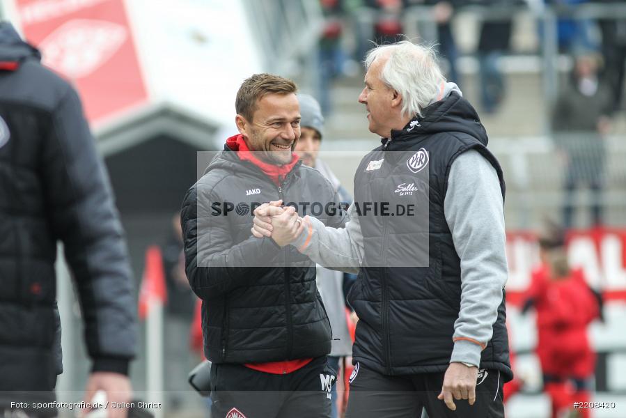 Peter Vollmann, Trainer Michael, 03.03.2018, Würzburg, FLYERALARM Arena, 3. Liga, VfR Aalen, FC Würzburger Kickers - Bild-ID: 2208420
