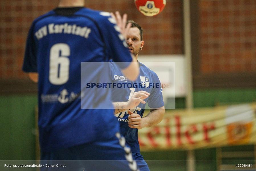 Fabian Heun, Carsten Gatermann, Handball, Derby, Erwin-Ammann-Halle, 04.03.2018, Bezirksliga Staffel Nord, HSV Thüngersheim, TSV Karlstadt - Bild-ID: 2208481 Fabian Heun, Carsten Gatermann, Handball, Derby, Erwin-Ammann-Halle, 04.03.2018, Bezirksliga Staffel Nord, HSV Thüngersheim, TSV Karlstadt - Bild-ID: 2208481