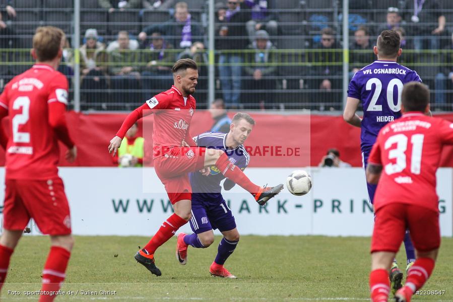 Sebastian Schuppan, 10.03.2018, Würzburg, flyeralarm Arena, 3. Liga, VfL Osnabrück, FC Würzburger Kickers - Bild-ID: 2208547