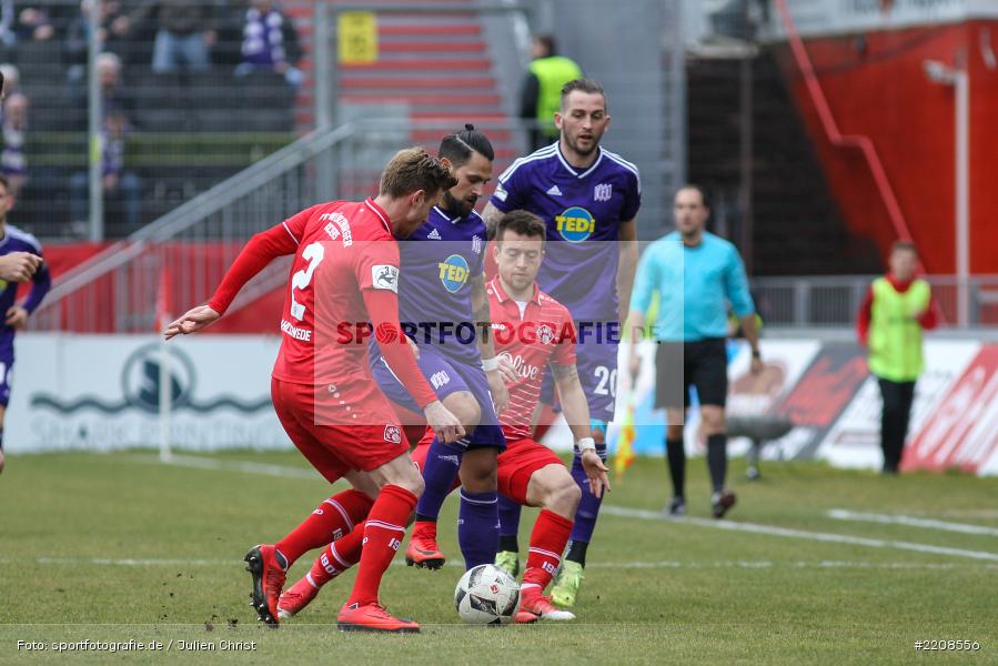 Maximilian Ahlschwede, Marcos Alvarez, 10.03.2018, Würzburg, flyeralarm Arena, 3. Liga, VfL Osnabrück, FC Würzburger Kickers - Bild-ID: 2208556