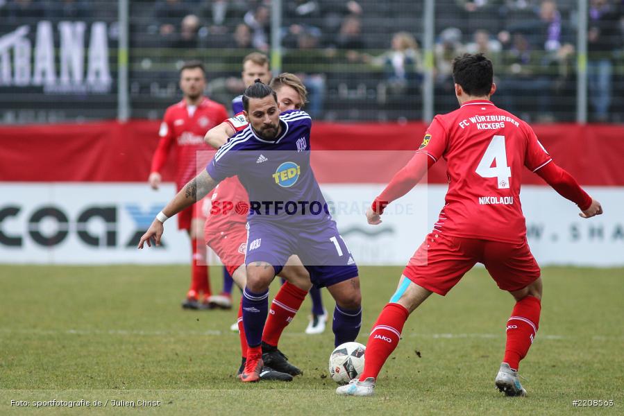 Jannis Nikolaou, Marcos Alvarez, 10.03.2018, Würzburg, flyeralarm Arena, 3. Liga, VfL Osnabrück, FC Würzburger Kickers - Bild-ID: 2208563 Jannis Nikolaou, Marcos Alvarez, 10.03.2018, Würzburg, flyeralarm Arena, 3. Liga, VfL Osnabrück, FC Würzburger Kickers - Bild-ID: 2208563