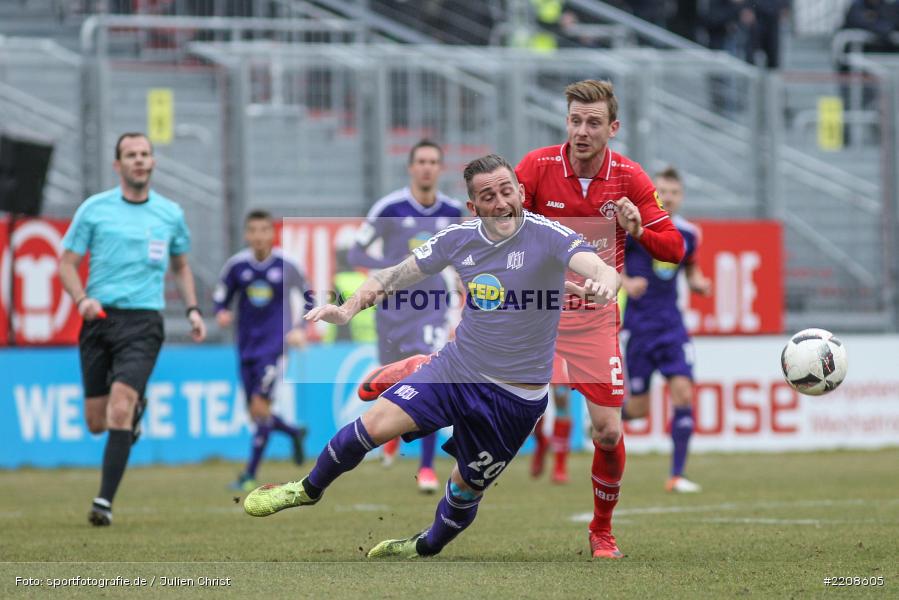Maximilian Ahlschwede, Marc Heider, 10.03.2018, Würzburg, flyeralarm Arena, 3. Liga, VfL Osnabrück, FC Würzburger Kickers - Bild-ID: 2208605