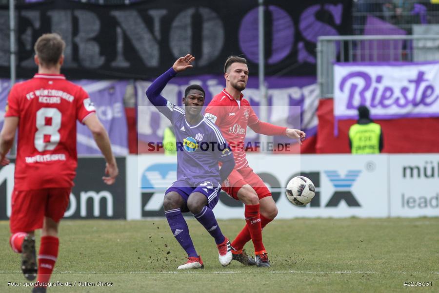 Stephen Sama, 10.03.2018, Würzburg, flyeralarm Arena, 3. Liga, VfL Osnabrück, FC Würzburger Kickers - Bild-ID: 2208631