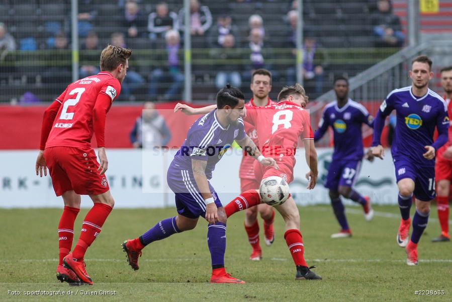 Emanuel Taffertshofer, Marcos Alvarez, 10.03.2018, Würzburg, flyeralarm Arena, 3. Liga, VfL Osnabrück, FC Würzburger Kickers - Bild-ID: 2208633