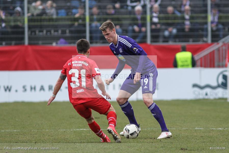 Patrick Göbel, Steffen Tigges, 10.03.2018, Würzburg, flyeralarm Arena, 3. Liga, VfL Osnabrück, FC Würzburger Kickers - Bild-ID: 2208638