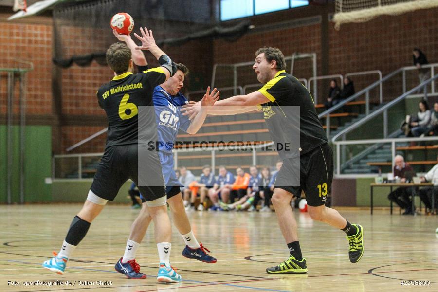 Robert Schmidt, Benedikt Fuchs, Sebastian Gith, 18.03.2018, Handball, TSV Mellrichstadt, TSV Karlstadt - Bild-ID: 2208800