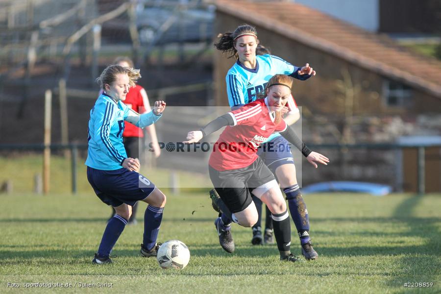 Simone Hautmann, Susanne Stich, Denise Nehls, 24.03.2018, Landesliga Nord (Frauen), SV Neusorg (N), FC Karsbach - Bild-ID: 2208859
