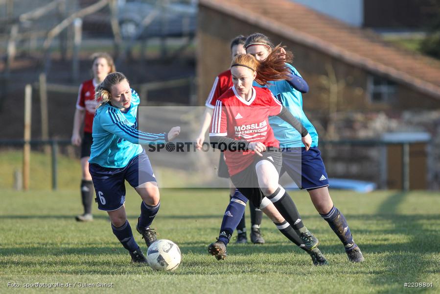 Simone Hautmann, Susanne Stich, Denise Nehls, 24.03.2018, Landesliga Nord (Frauen), SV Neusorg (N), FC Karsbach - Bild-ID: 2208861
