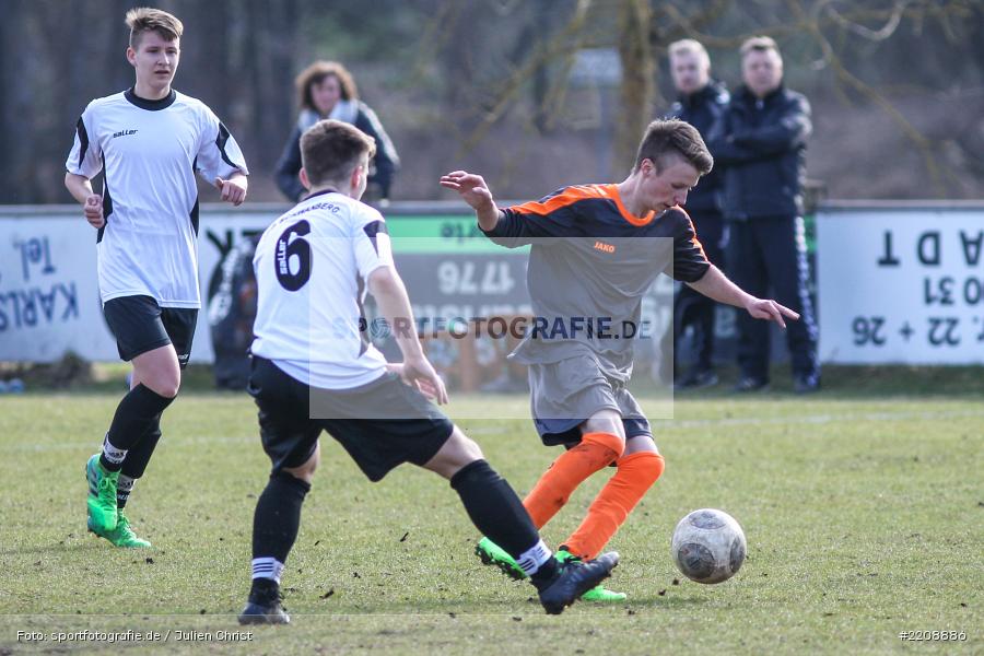 Leonard Ehrenfels, Stefan Hülle, 24.03.2018, A-Junioren Kreisliga, JFG Schwanberg, (SG) FV Karlstadt - Bild-ID: 2208886
