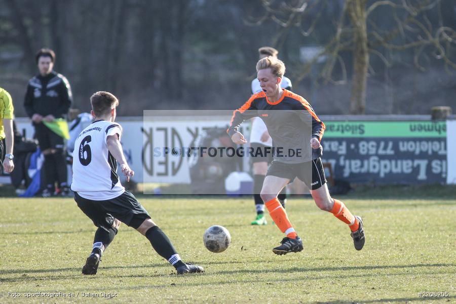 Maximilian Strick, Stefan Hülle, 24.03.2018, A-Junioren Kreisliga, JFG Schwanberg, (SG) FV Karlstadt - Bild-ID: 2208905