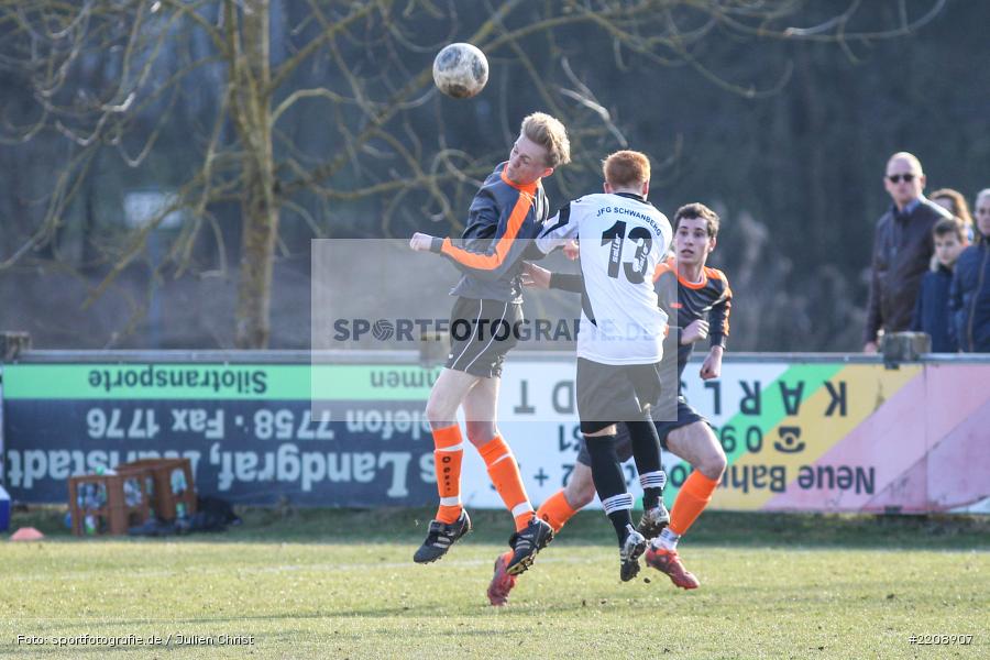 Lukas Köhler, Maximilian Strick, 24.03.2018, A-Junioren Kreisliga, JFG Schwanberg, (SG) FV Karlstadt - Bild-ID: 2208907