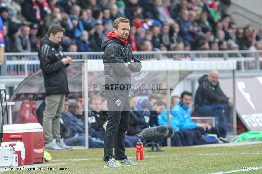 Michael Schiele, FLYERALARM Arena, 3. Liga, 24.03.2018, Karlsruher SC, FC Würzburger Kickers - Bild-ID: 2208922