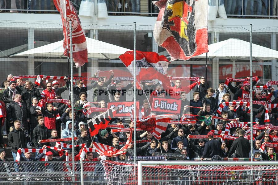 B-Block Würzburg, FLYERALARM Arena, 3. Liga, 24.03.2018, Karlsruher SC, FC Würzburger Kickers - Bild-ID: 2208934