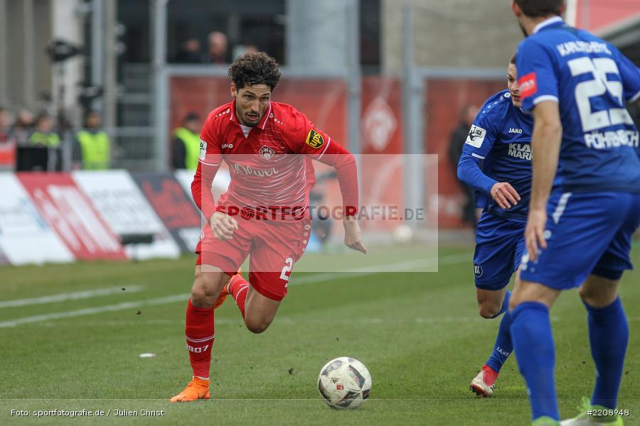 FLYERALARM Arena, 3. Liga, 24.03.2018, Karlsruher SC, FC Würzburger Kickers - Bild-ID: 2208948