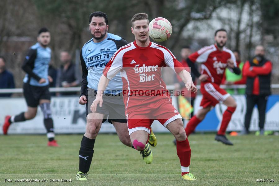 Adnene Elouaer, Szymon Dynia, 31.03.2018, Kreisklasse Würzburg, FC Wiesenfeld-Halsbach, FV Fatihspor Karlstadt - Bild-ID: 2209728