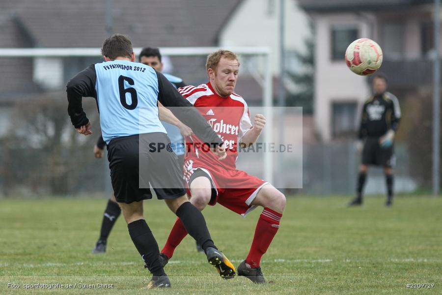 Alperen Yildirim, Max Rautenstengel, 31.03.2018, Kreisklasse Würzburg, FC Wiesenfeld-Halsbach, FV Fatihspor Karlstadt - Bild-ID: 2209729