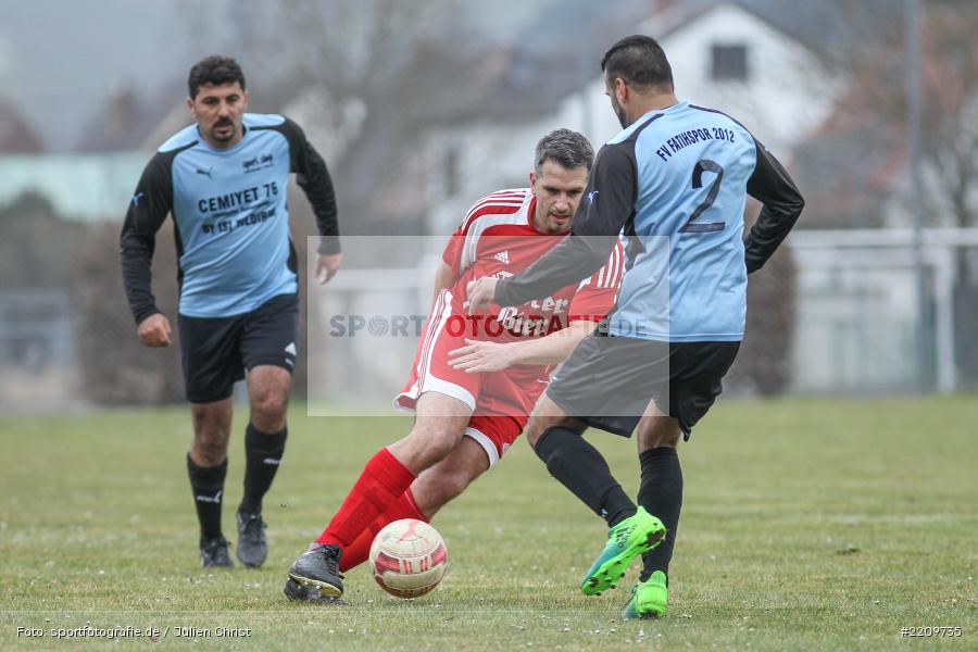 Can Yildirim, Dominik Schalling, 31.03.2018, Kreisklasse Würzburg, FC Wiesenfeld-Halsbach, FV Fatihspor Karlstadt - Bild-ID: 2209735