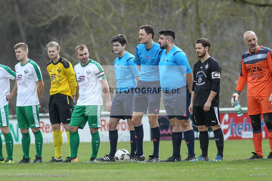 Eren Demir, Welat Cetin, Marcus Marquart, 31.03.2018, Bezirksliga West, FVgg Bayern Kitzingen, FV Karlstadt - Bild-ID: 2209770