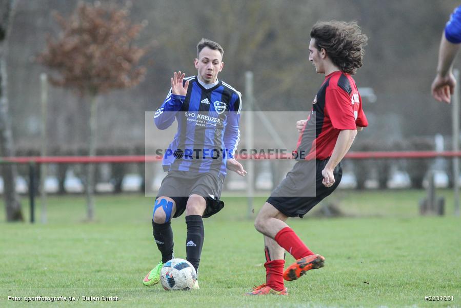 Lukas Alsheimer, Leon Schlotterbeck, 31.03.2018, Kreisklasse Würzburg, Derby, BSC Aura, SG Burgsinn - Bild-ID: 2209831 Lukas Alsheimer, Leon Schlotterbeck, 31.03.2018, Kreisklasse Würzburg, Derby, BSC Aura, SG Burgsinn - Bild-ID: 2209831